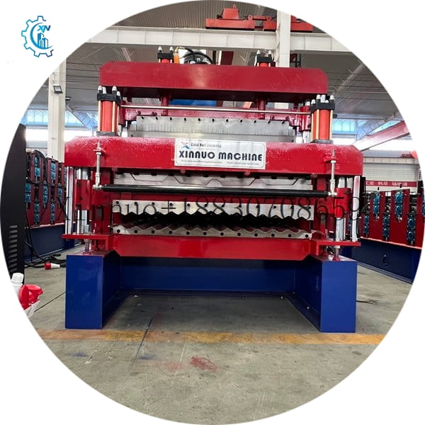 5 kaburga 840 trapez ve 836 oluklu çift katmanlı rulo şekillendirme makinesi