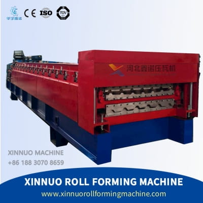 Çift katmanlı trapez çatı rulo şekillendirme makinesi